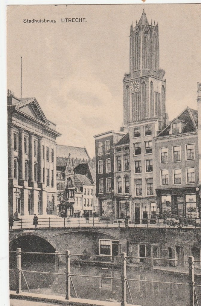 utrecht- stadhuisbrug 1913, Ophalen of Verzenden, Voor 1920, Utrecht