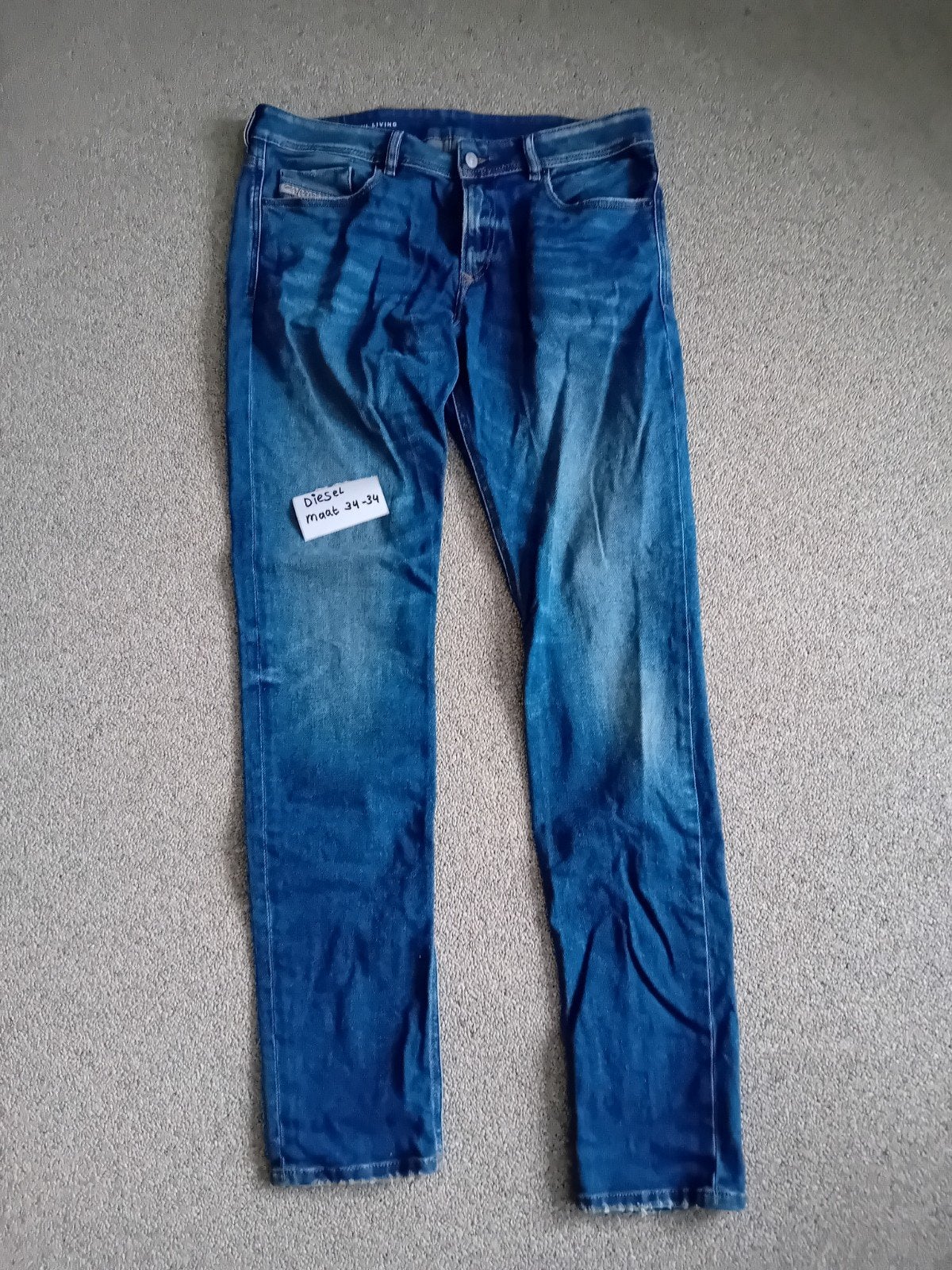 Diesel Heren Spijkerbroek Maat 34 - 34, Ophalen of Verzenden, Zo goed als nieuw, Blauw, W33 - W34 (confectie 48/50)