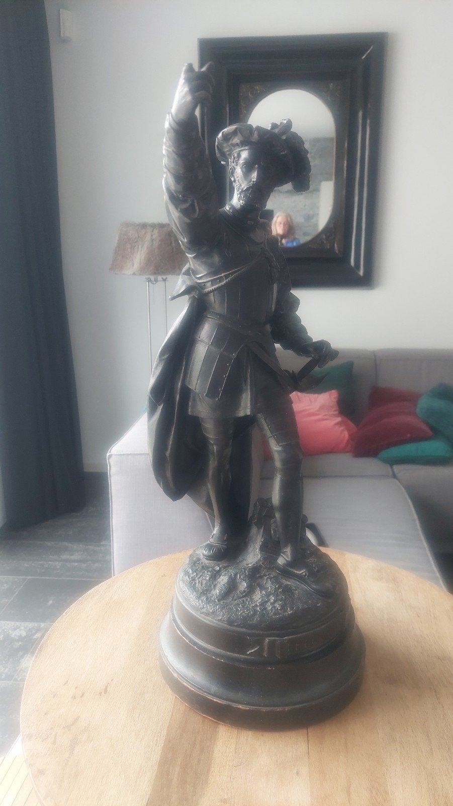 Antiek Bronzen Beeld  -F. CORT, Antiek en Kunst, Kunst | Beelden en Houtsnijwerken, Ophalen of Verzenden, Brons, 20 - 50 cm, Bruin