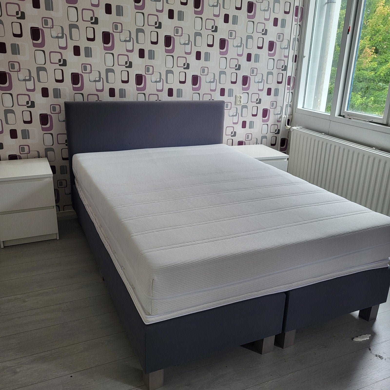 2Pers/Boxspring/ZGAN matras/kwaliteit/slaapkmr/kast/250€ igs, Huis en Inrichting, Ophalen, Tweepersoons, 140 cm, Zo goed als nieuw