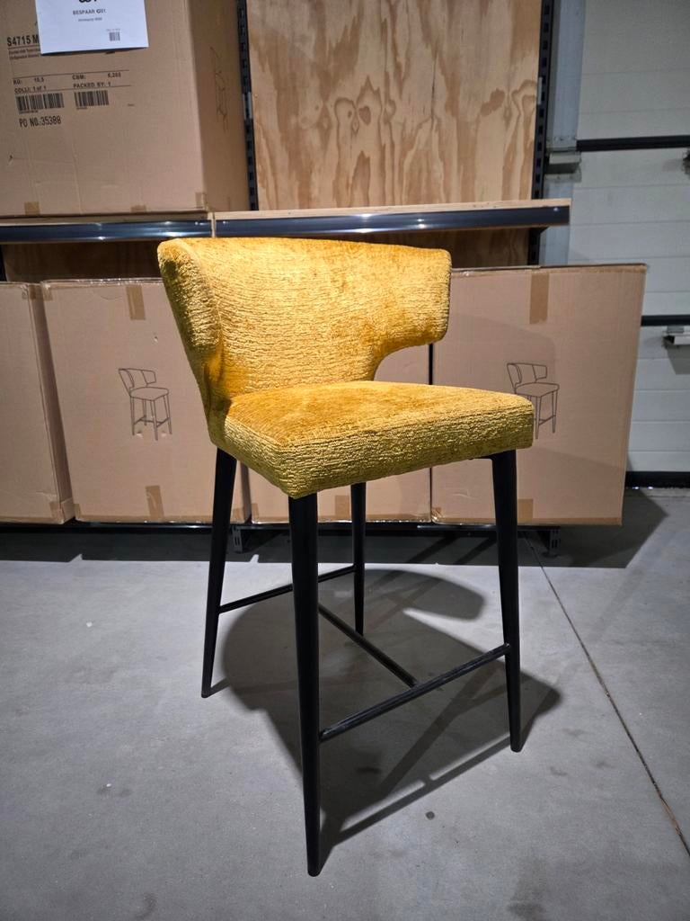 Richmond Interiors barkruk geel| van €288 NU, Huis en Inrichting, Barkrukken, 5 krukken of meer, Richmond Interiors, Nieuw, Ophalen of Verzenden