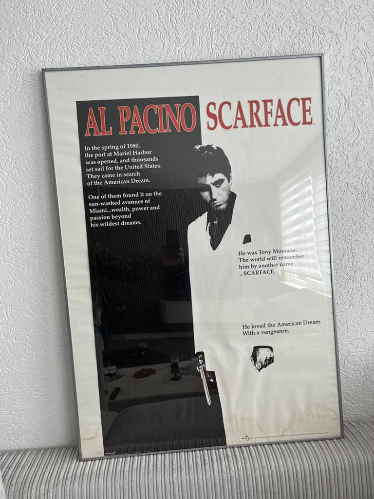 al pacino schilderij/poster met lijst., Huis en Inrichting, Woonaccessoires | Schilderijen, Tekeningen en Foto's, Ophalen, Gebruikt