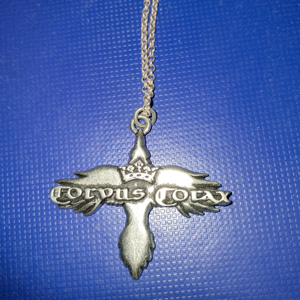Corvus Corax kettinghanger + ketting, Ophalen of Verzenden, Nieuw, Zilver, Overige materialen