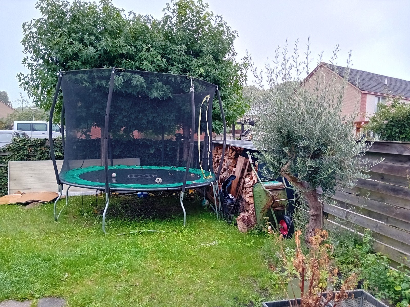 onderdelen trampoline, Ophalen