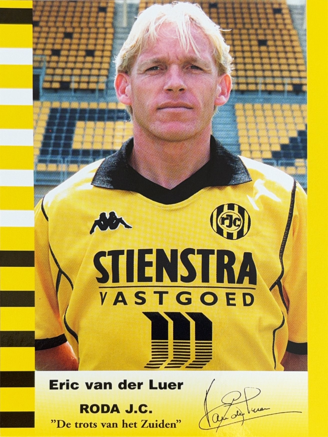 Spelerskaart Eric vd Luer - Roda JC Kerkrade - 2000/2001, Verzamelen, Verzenden, Zo goed als nieuw, Roda JC, Spelerskaart