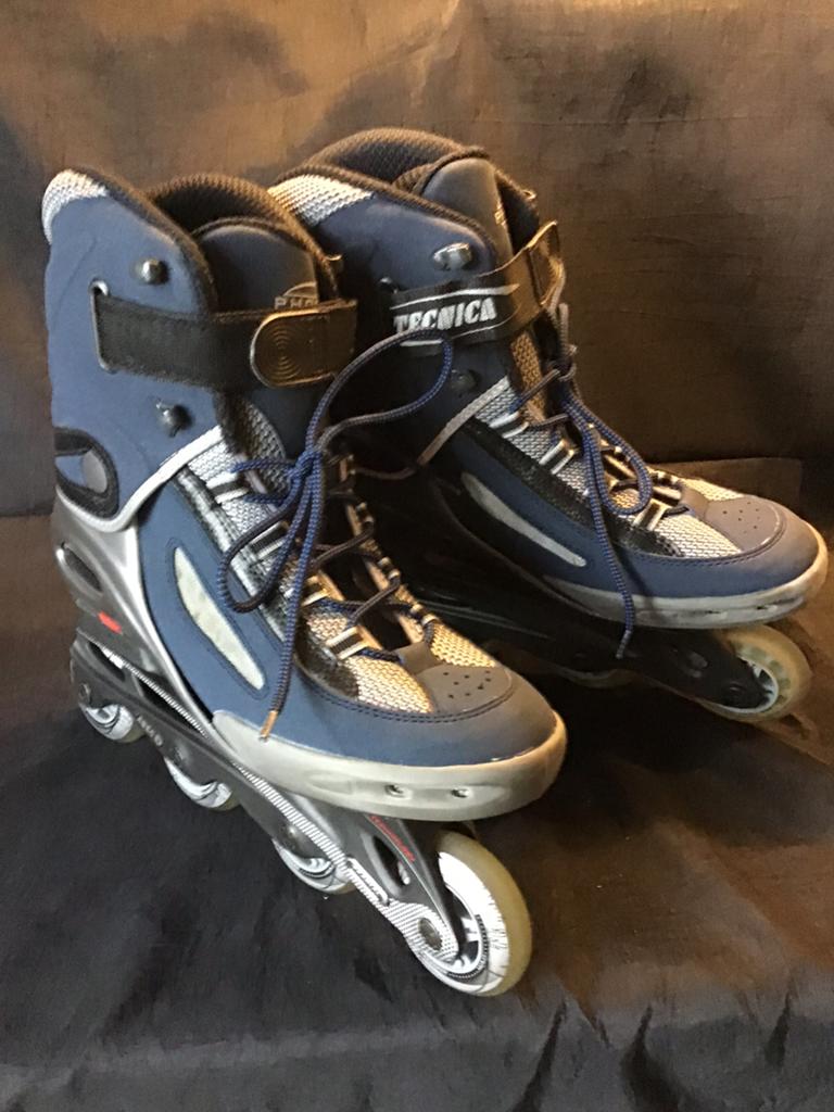 Inline skates Merk Technica Maat 46,5 En beschermset maat L., Ophalen of Verzenden, Zo goed als nieuw