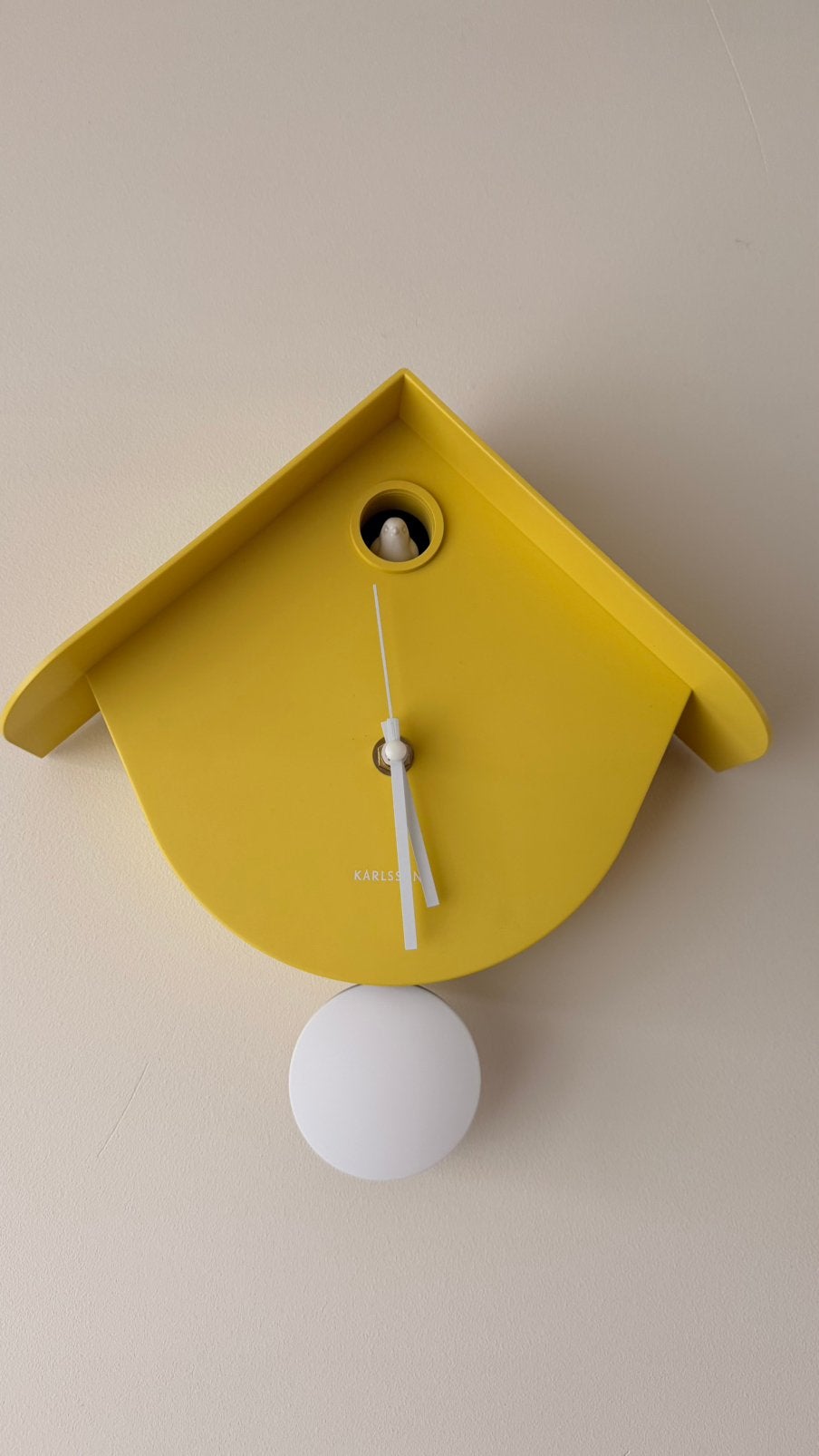 Gele karlsson klok, helemaal nieuw., Ophalen of Verzenden, Nieuw, Wandklok