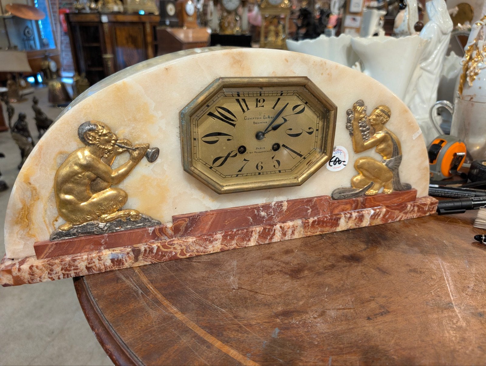 antieke pendule. €80.   50x21 cm, Ophalen