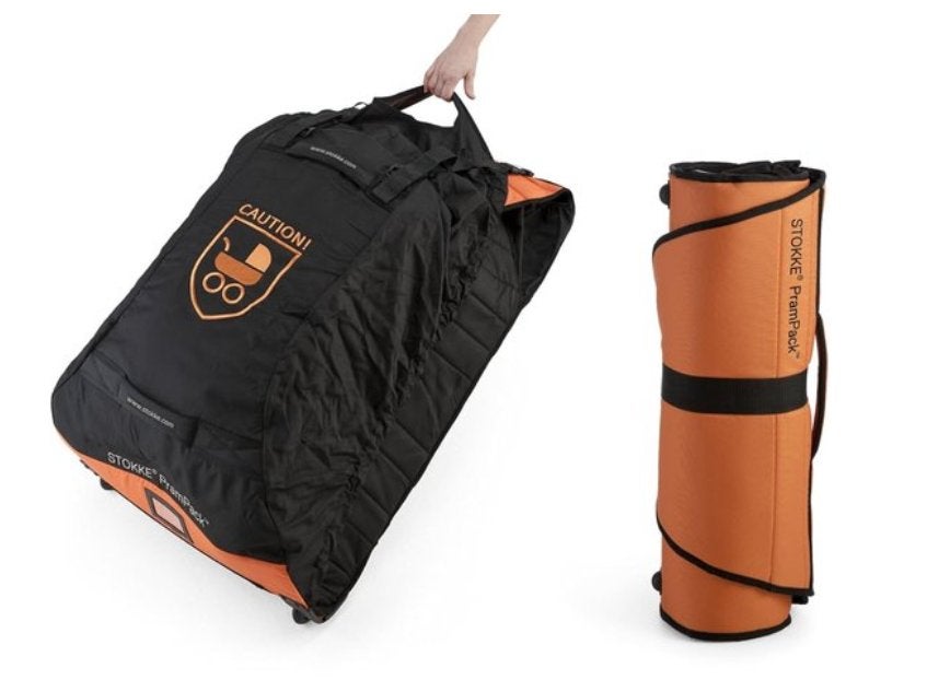 Stokke PramPack Reistas voor Kinderwagen - Zwart/Oranje, Ophalen of Verzenden, Zo goed als nieuw, Kinderwagen, Overige merken