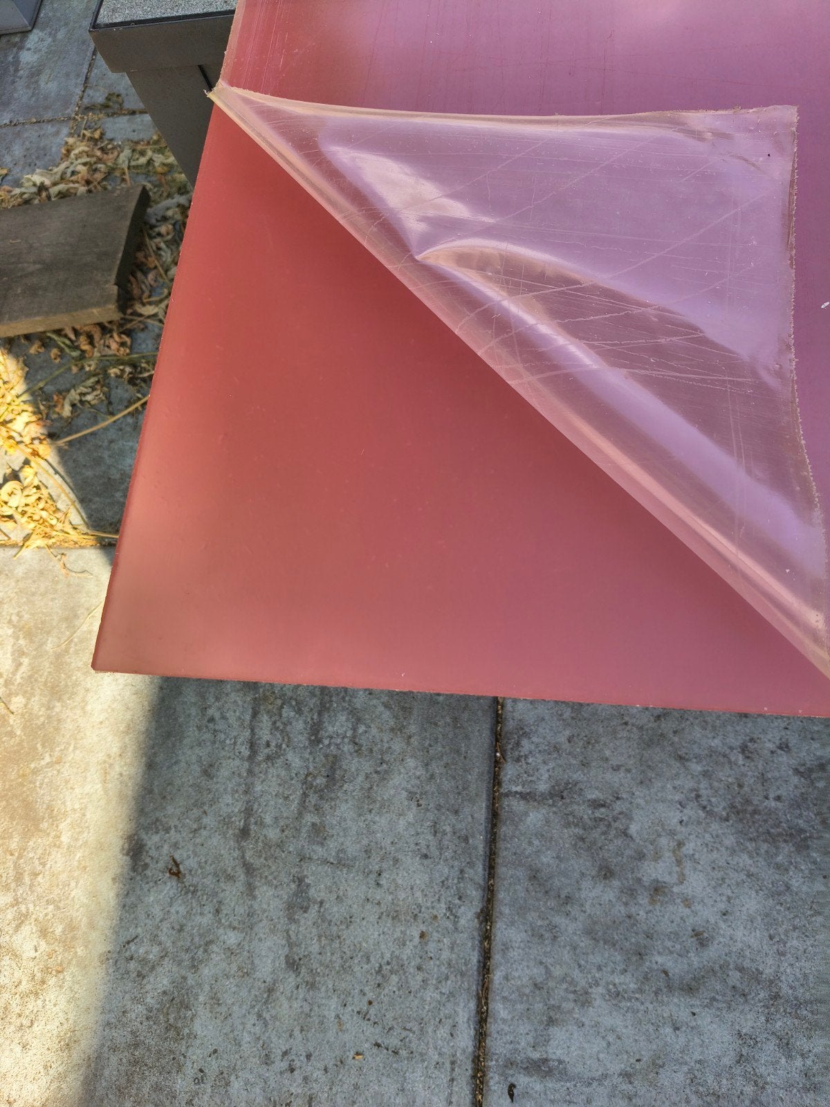 Mat roze licht doorlatende acrylaat plaat 50x150cm, 4mm dik, Ophalen, Zo goed als nieuw, Overige materialen, Minder dan 20 mm