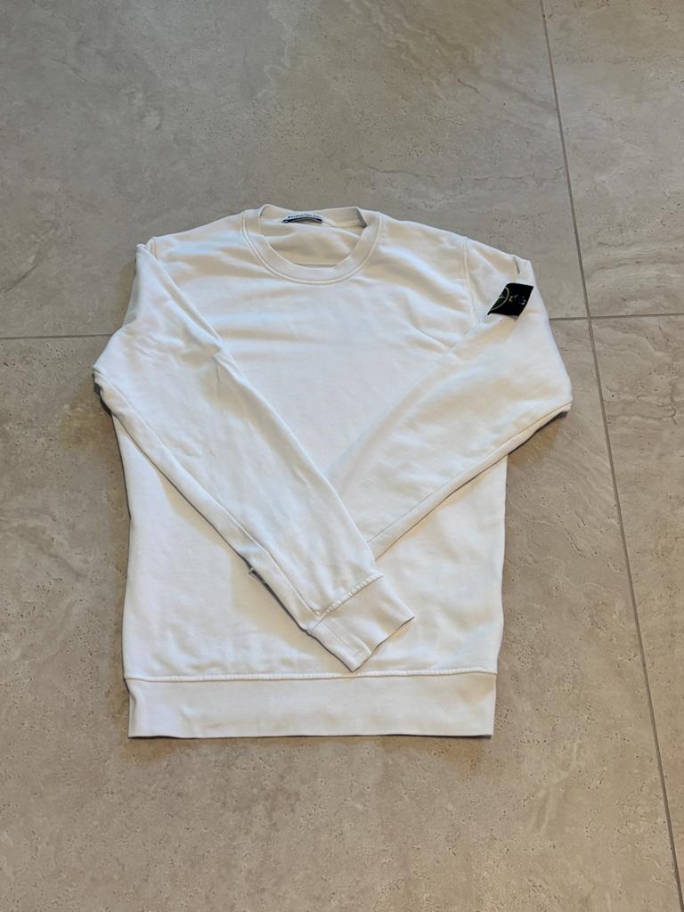 Witte stone island-trui, Verzenden, Zo goed als nieuw, Maat 46 (S) of kleiner, Wit