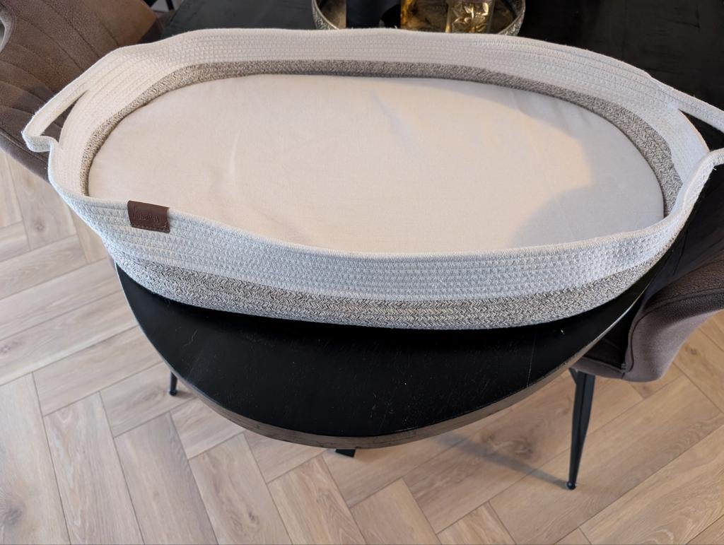Aankleedkussen / Mand van touw, beige/wit, Ophalen of Verzenden
