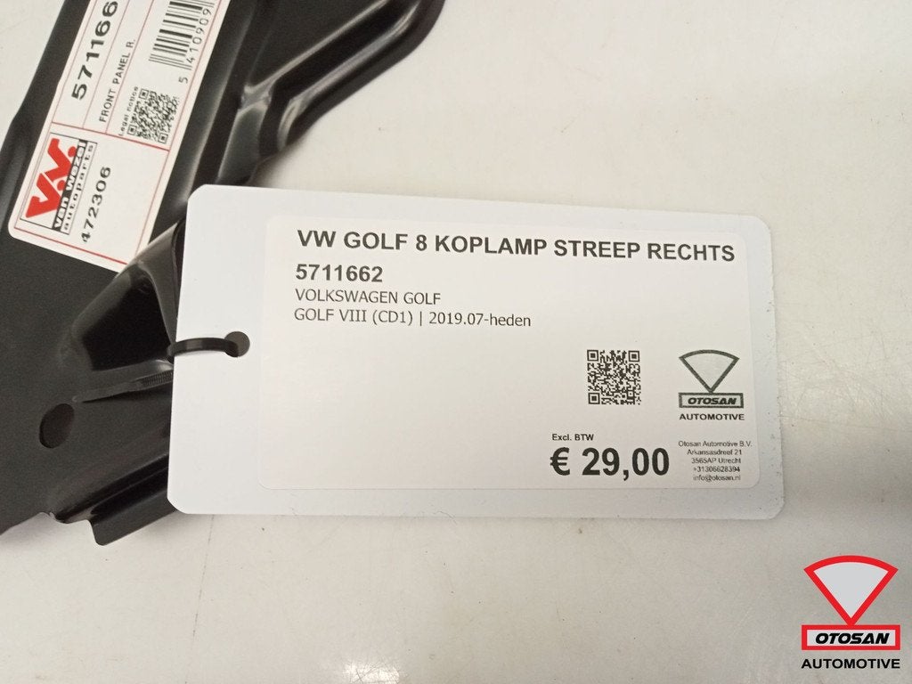 VW Golf 8 5H 2020+ Koplamp Streep Houder Rechts Nieuw!, Auto-onderdelen, Verlichting, Gebruikt, Volkswagen, Volkswagen AG, Berliner Ring 2
38440  Wolfsburg, DE