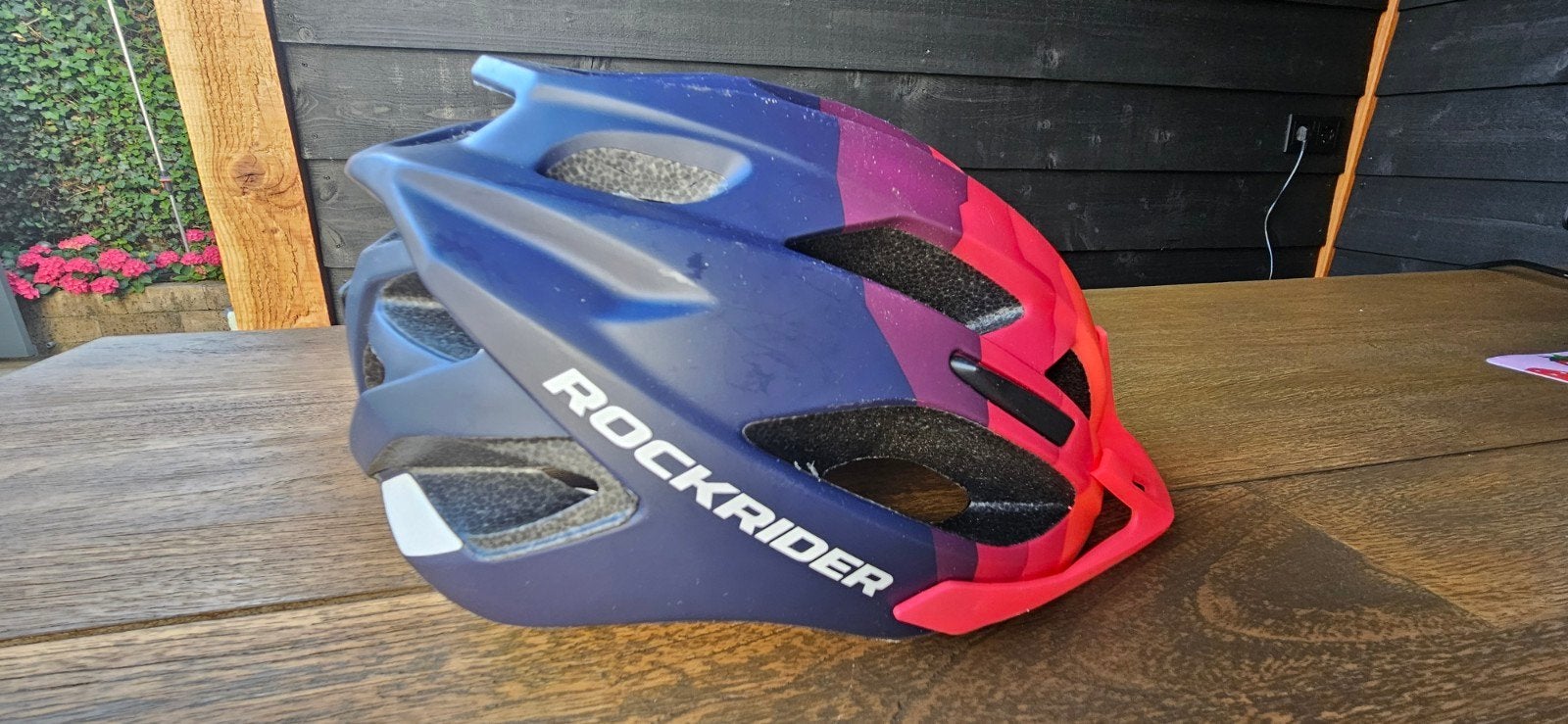 Rockrider Fietshelm - Blauw/Roze maat M, M, Ophalen of Verzenden, Zo goed als nieuw, Rockrider