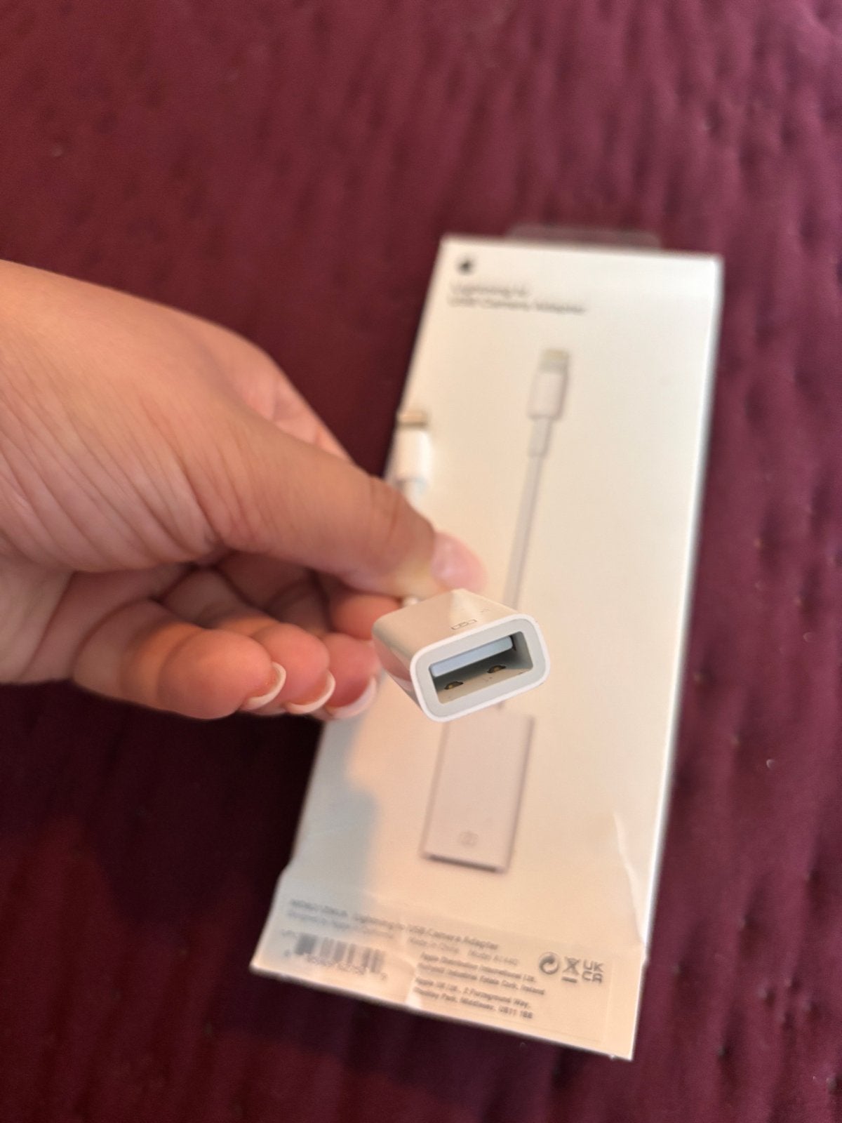 Apple Lightning naar USB Camera Adapter (origineel), Ophalen of Verzenden, Nieuw, Minder dan 2 meter, Overige kabels