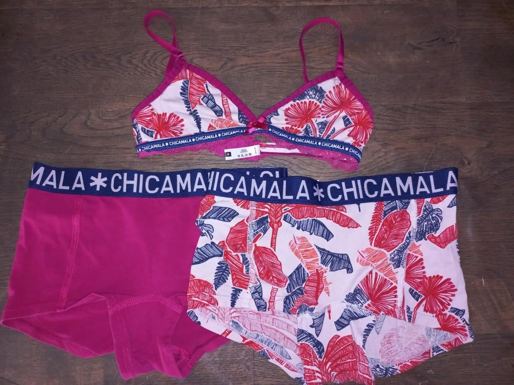 Chicamala Ondergoed Set Meisjes Maat 158/164, Nacht- of Onderkleding, Gebruikt, Meisje, Chicamala