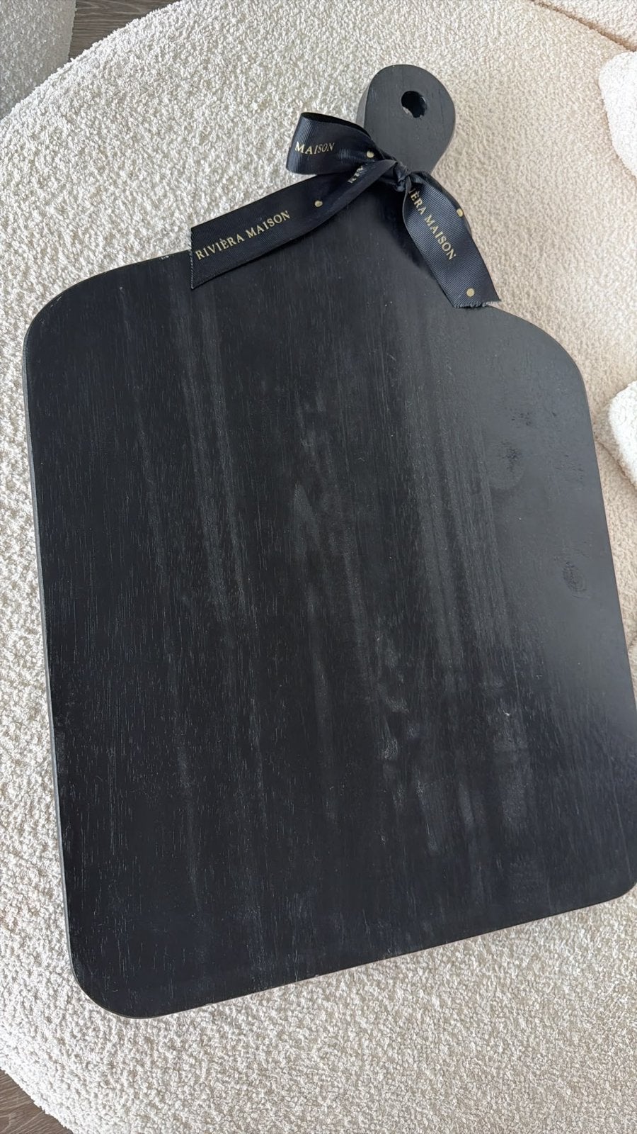 Riviera Maison Snijplank / Serveerplank Zwart Hout, Ophalen of Verzenden, Zo goed als nieuw, Zwart, Hout