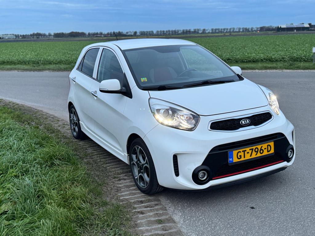 Kia Picanto 1.2 GT-line 85 PK 5-DRS 2015 Wit, Auto's, Voorwielaandrijving, 4 cilinders, 840 kg, Wit