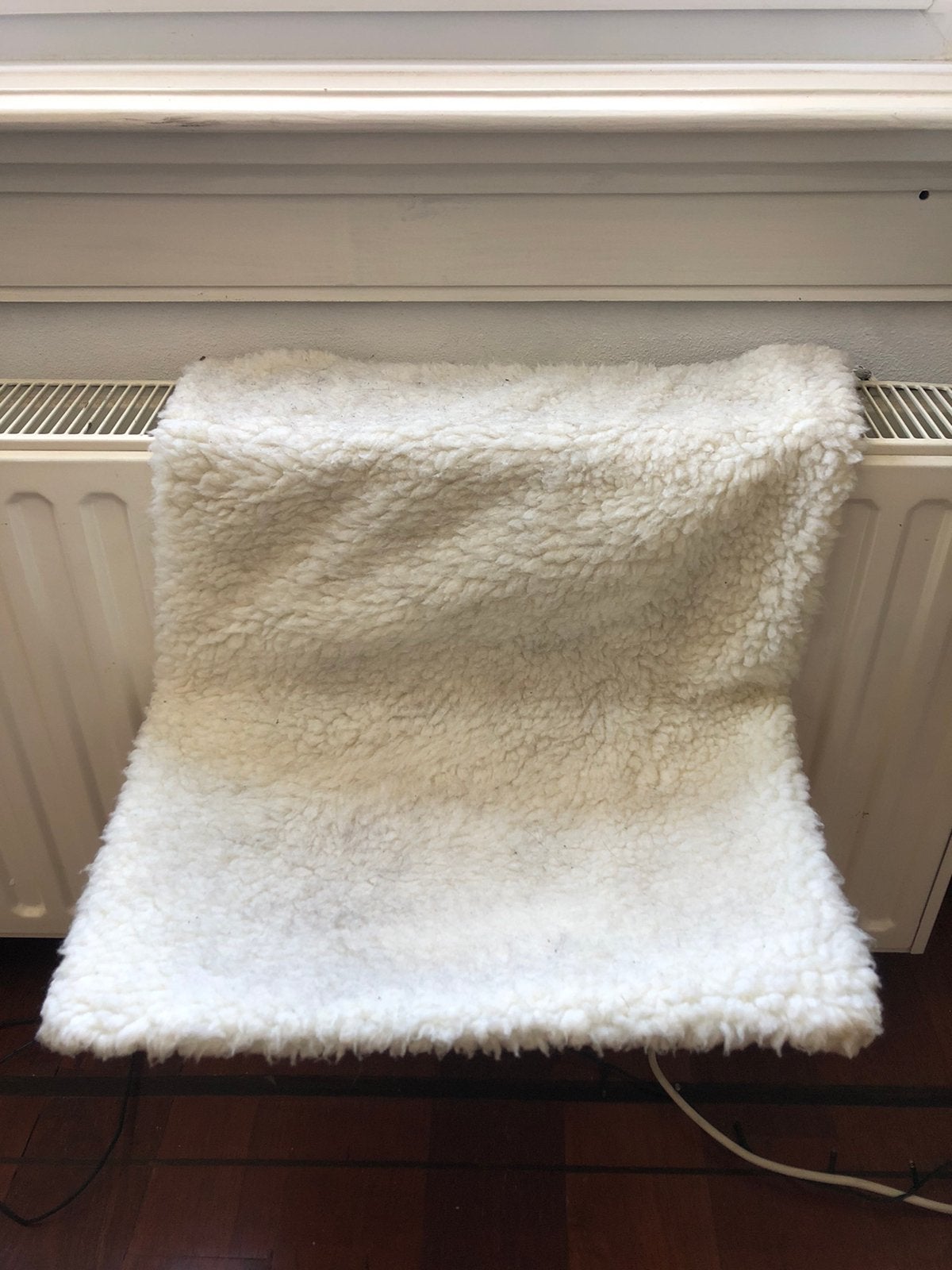 Hang mand voor katten teddy wit, Dieren en Toebehoren, Kattenmanden, Ophalen, Gebruikt, Pluche