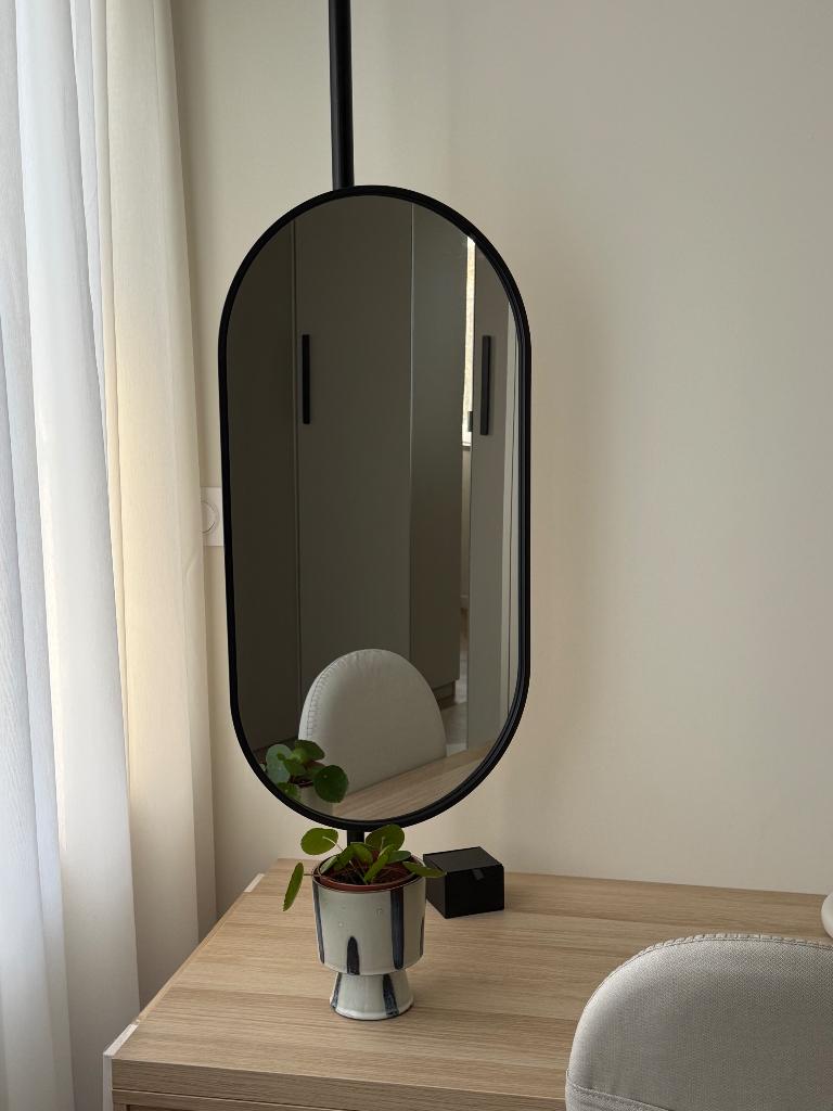 Spiegel Basix ovaal_ Oval shape mirror, Nieuw, Ophalen of Verzenden, 75 tot 100 cm, Minder dan 100 cm
