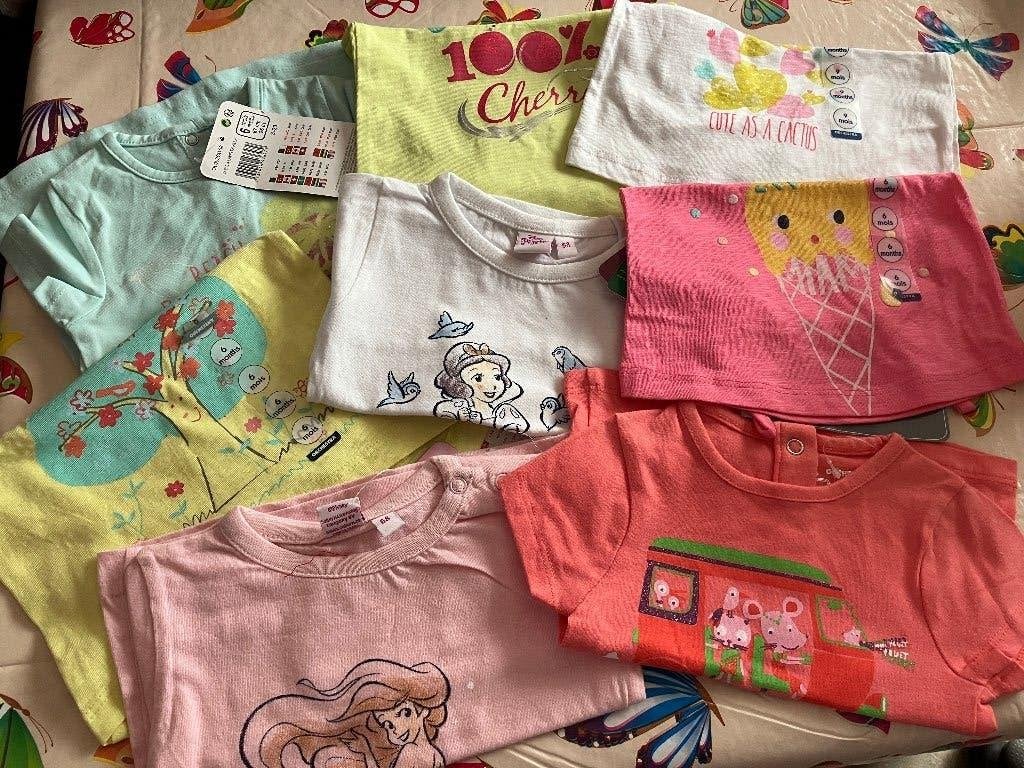 Set van 8 nieuwe Shirts / topjes Maat 68 ( 6 maanden ), Kinderen en Baby's, Babykleding | Maat 68, Ophalen of Verzenden, Nieuw