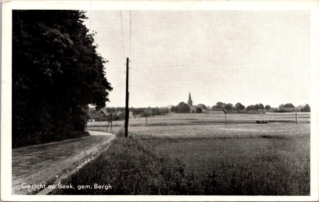 Gezicht op Beek gem. Bergh (1958), Verzenden, 1940 tot 1960, Gelopen, Gelderland