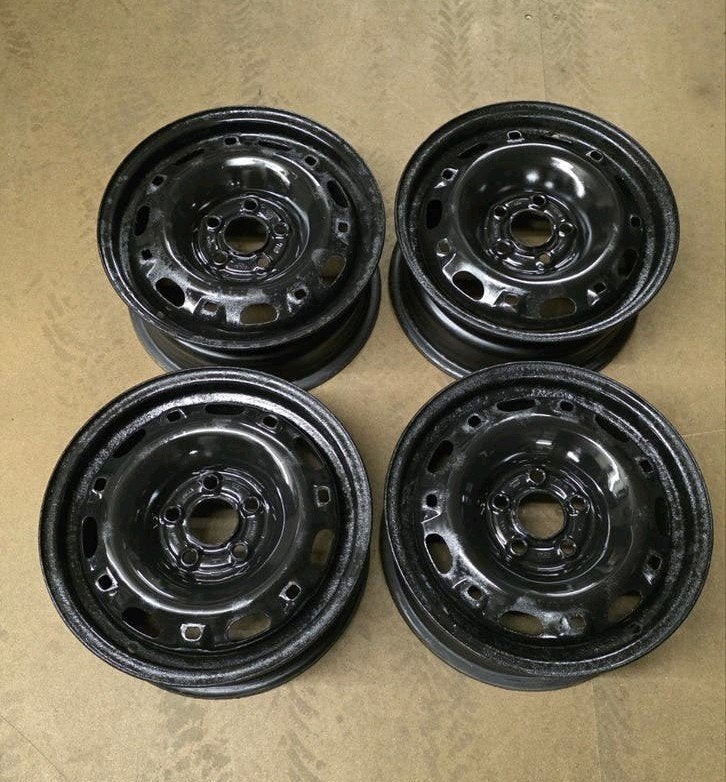4x stalen velg 5x100 15 inch, Auto diversen, Wieldoppen, Ophalen, Gebruikt