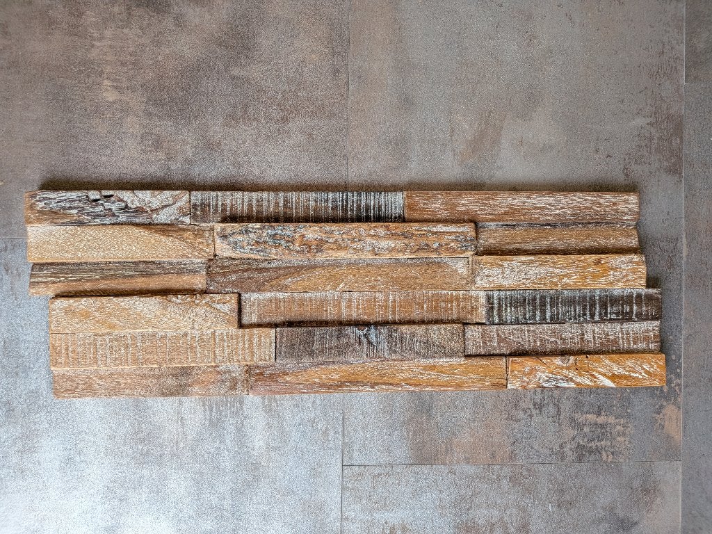Houten wandpanelen teak withehd, Ophalen of Verzenden, Nieuw