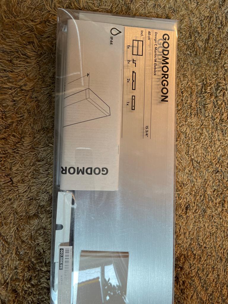 IKEA GODMORGON LED kast/wandverlichting 40 cm, Huis en Inrichting, Ophalen, Nieuw, Grijs, Overige typen