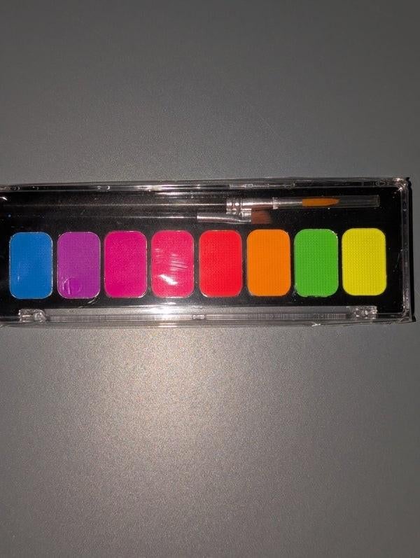 Neon Body Paint Palet - UV Actief Schmink Set, Nieuw, Make-up, Verzenden, Blauw