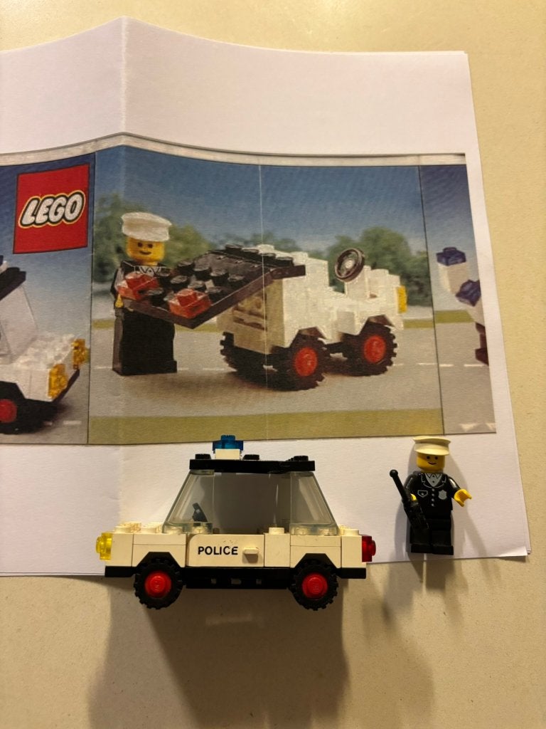 Originele lego set 6623 politieauto uit 1983., Lego, Ophalen of Verzenden, Compleet, Complete set