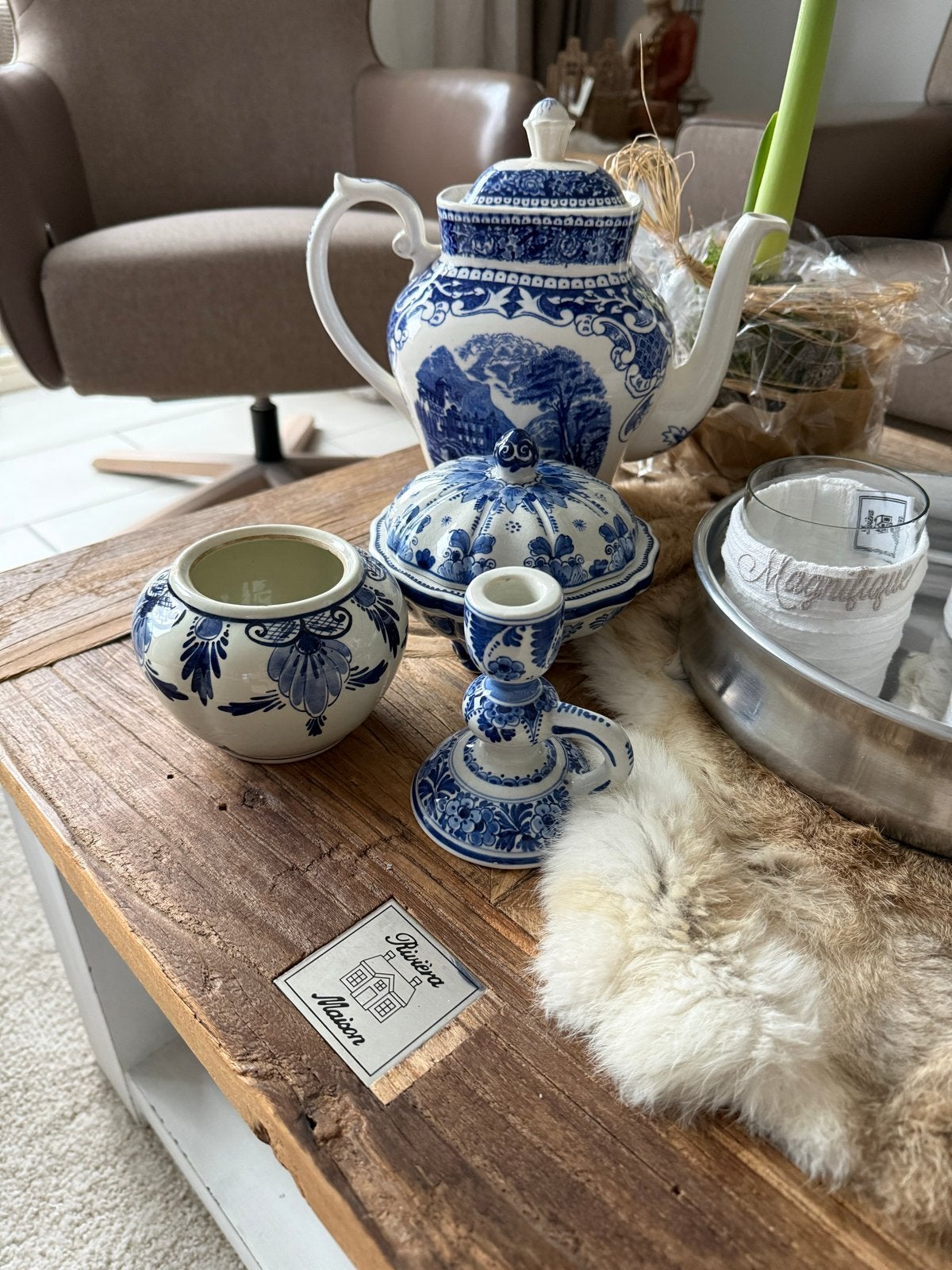 Delfts Blauw Servies en Decoratie Set, Ophalen of Verzenden