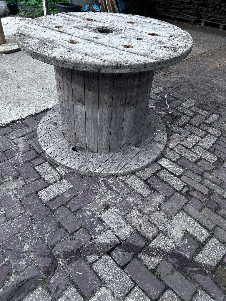 haspel, terras tafel houten statafels kabelhaspeltafel, Ophalen, Zo goed als nieuw