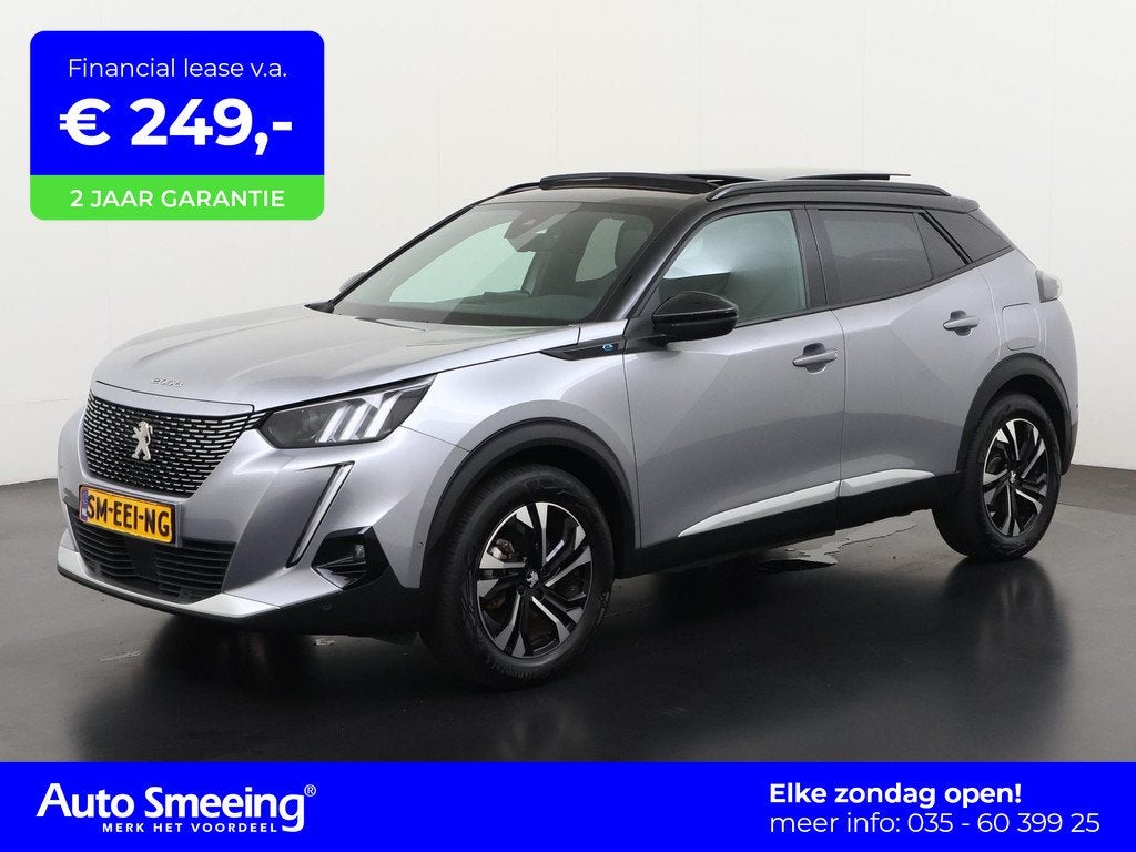 Peugeot e-2008 EV GT 50 kWh | SOH 96% | 3 Fase | Panoramadak, 136 pk, Gebruikt, Leder en Stof, Automatische klimaatregeling