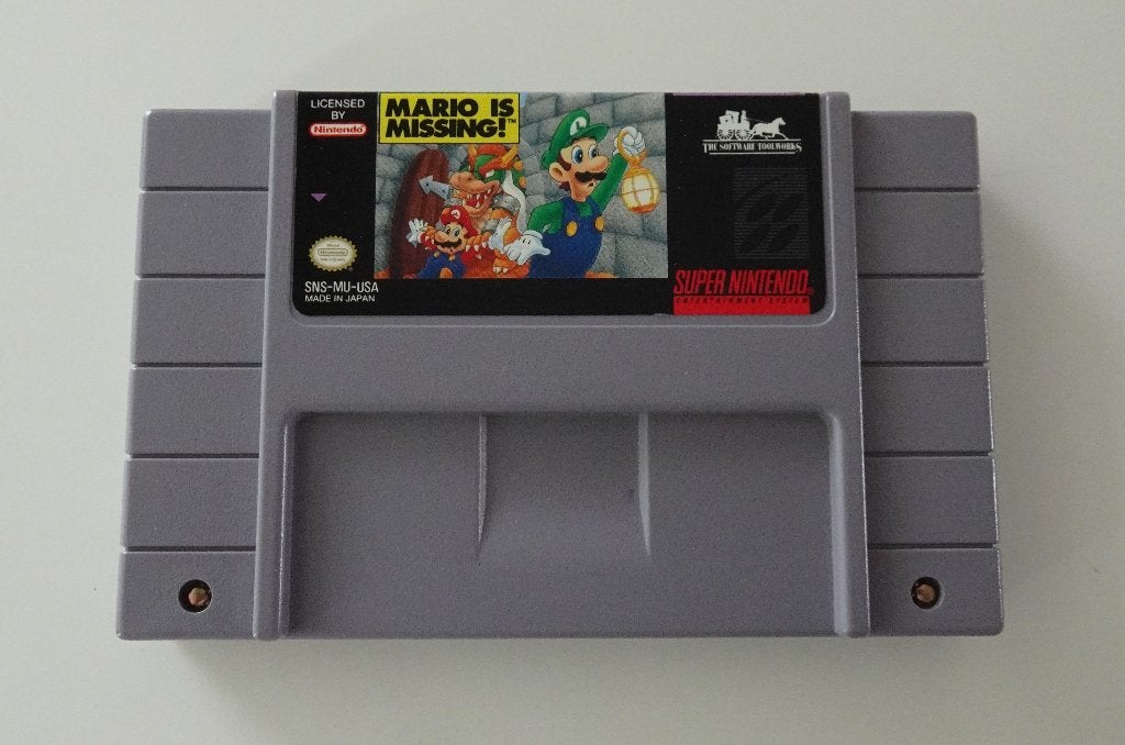 Mario Is Missing NTSC voor Super Nintendo, Ophalen, 1 speler, Racen en Vliegen, Zo goed als nieuw
