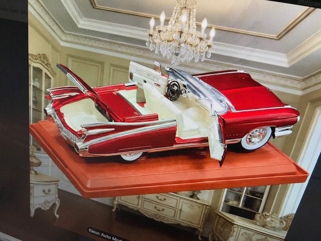 Modelauto Cadillac in rood, Hobby en Vrije tijd, Modelauto's | 1:18, Ophalen of Verzenden, Nieuw, Auto, Overige merken