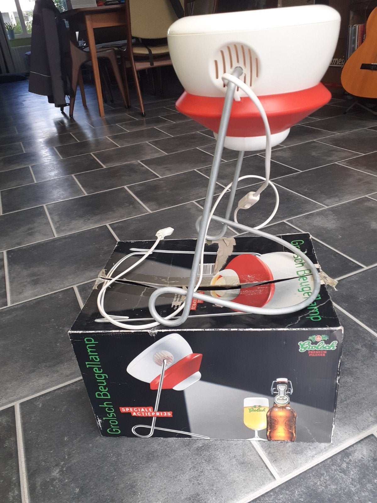Grolsch beugelfles lamp met doos, Verzamelen, Ophalen of Verzenden, Zo goed als nieuw, Overige typen, Grolsch