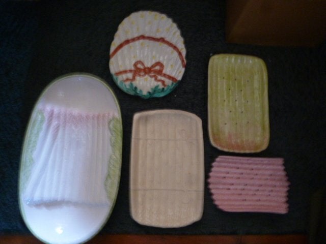 Asperge schalen van alles wat + boek, Ophalen of Verzenden, Overige stijlen, Glas, Schaal of Schalen
