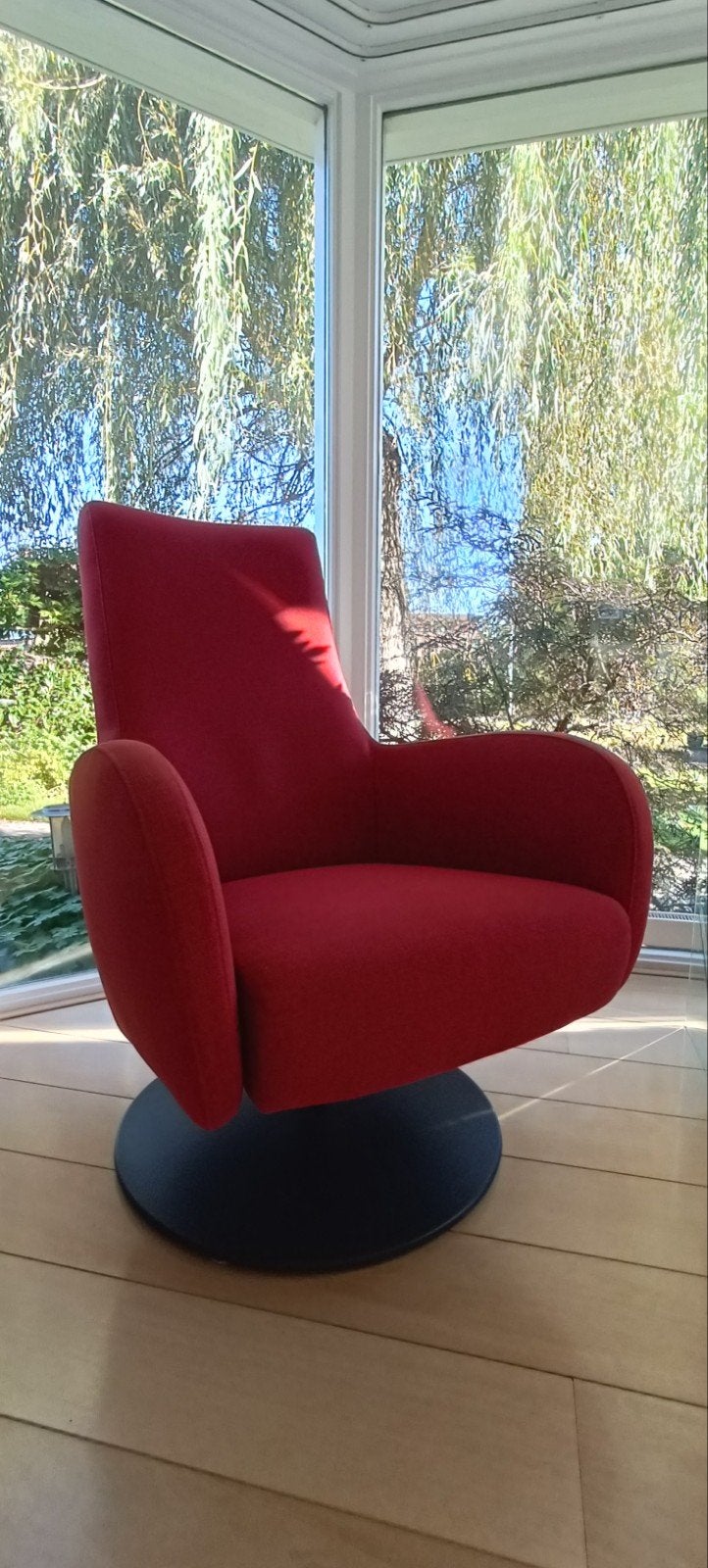 2 Prominent fauteuils rood, verstelbaar, maat M en L, Ophalen, Zo goed als nieuw, Stof