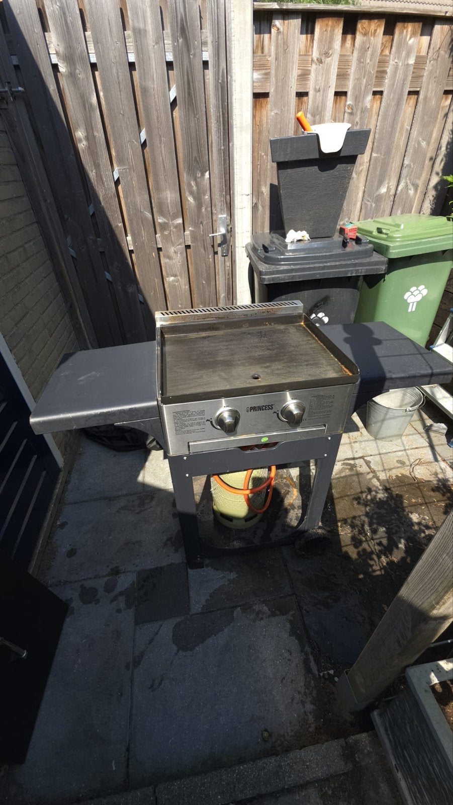 Princess Gas BBQ Plaat met Gasfles, Ophalen, Gebruikt