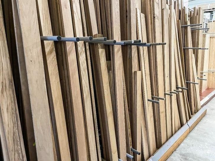 Eiken planken, latten, balkjes, Eiken zaagstukken | OUTLET!, Doe-het-zelf en Verbouw, Hout en Planken, Ophalen, 25 tot 50 mm, Eiken