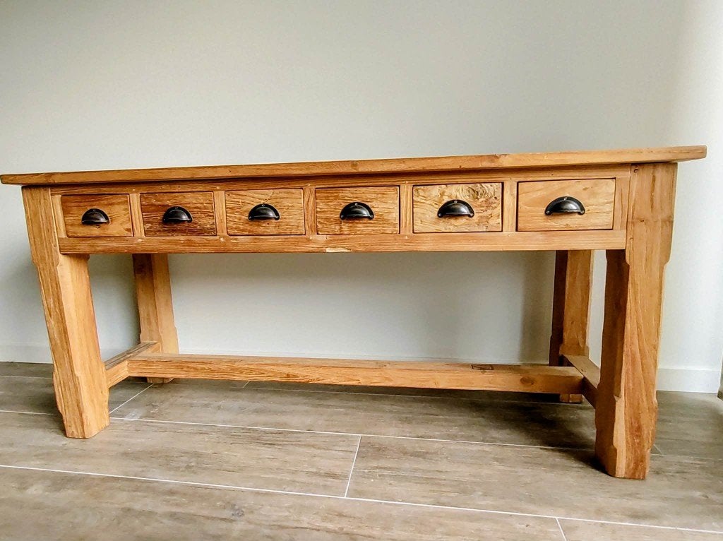 Teak Side table, Huis en Inrichting, Ophalen, Teakhout, Zo goed als nieuw, 25 tot 50 cm