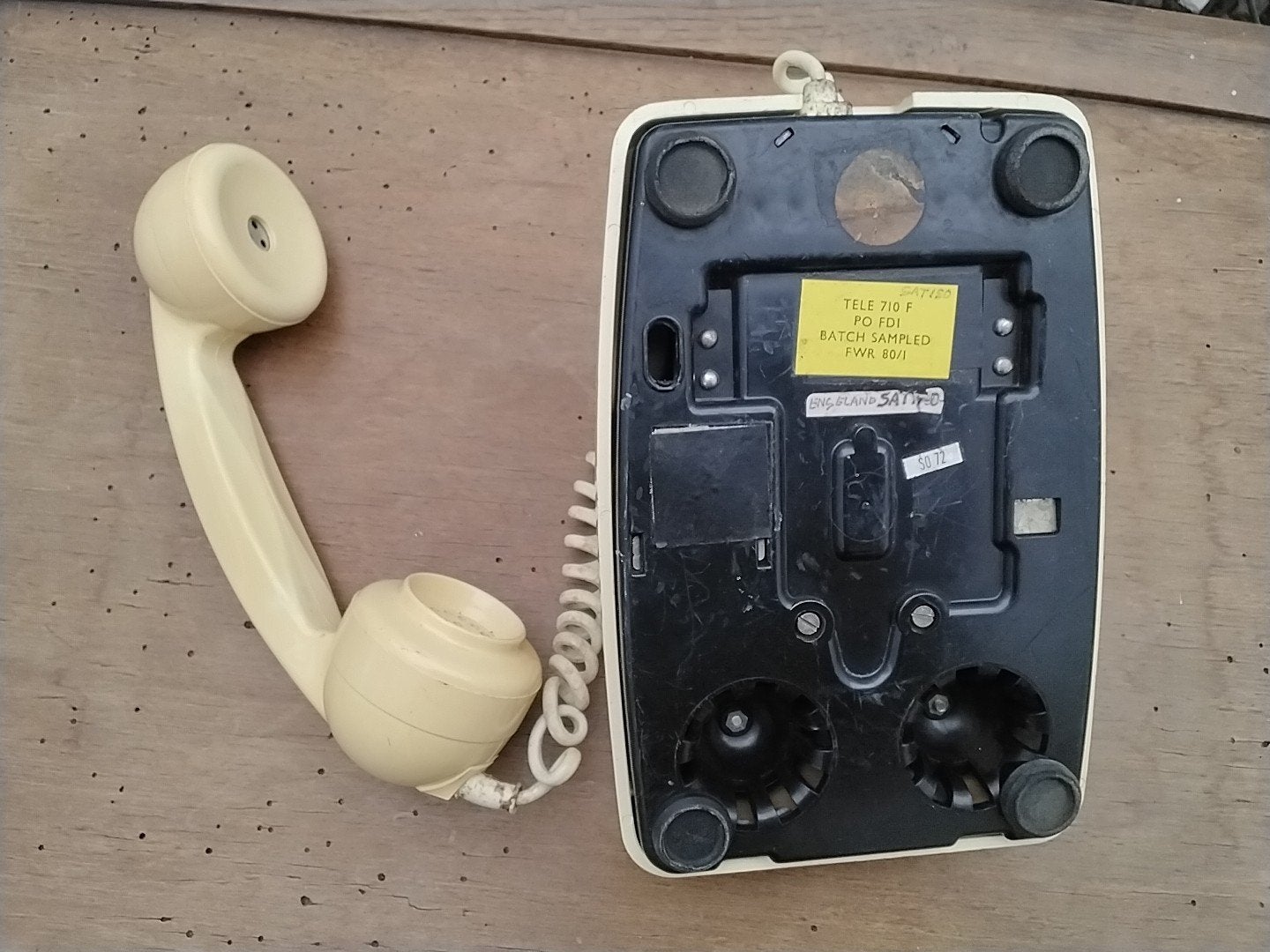 Vintage PTT Telefoon met Draaischijf - Crème, Ophalen of Verzenden, Gebruikt, Met draaischijf