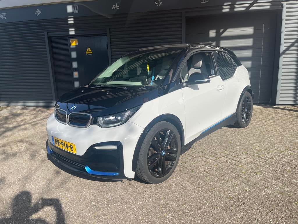 BMW i3s 184pk (94 Ah)Aut 2018 opendak/keyless H&K Warmtepomp, Auto's, BMW, Automaat, Achterwielaandrijving, Beige, 4 stoelen
