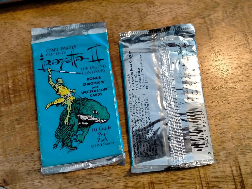 Frazetta 2 1993 trading cards kaartjes pack plaatjes vintage, Verzenden, Zo goed als nieuw, Foto of Kaart
