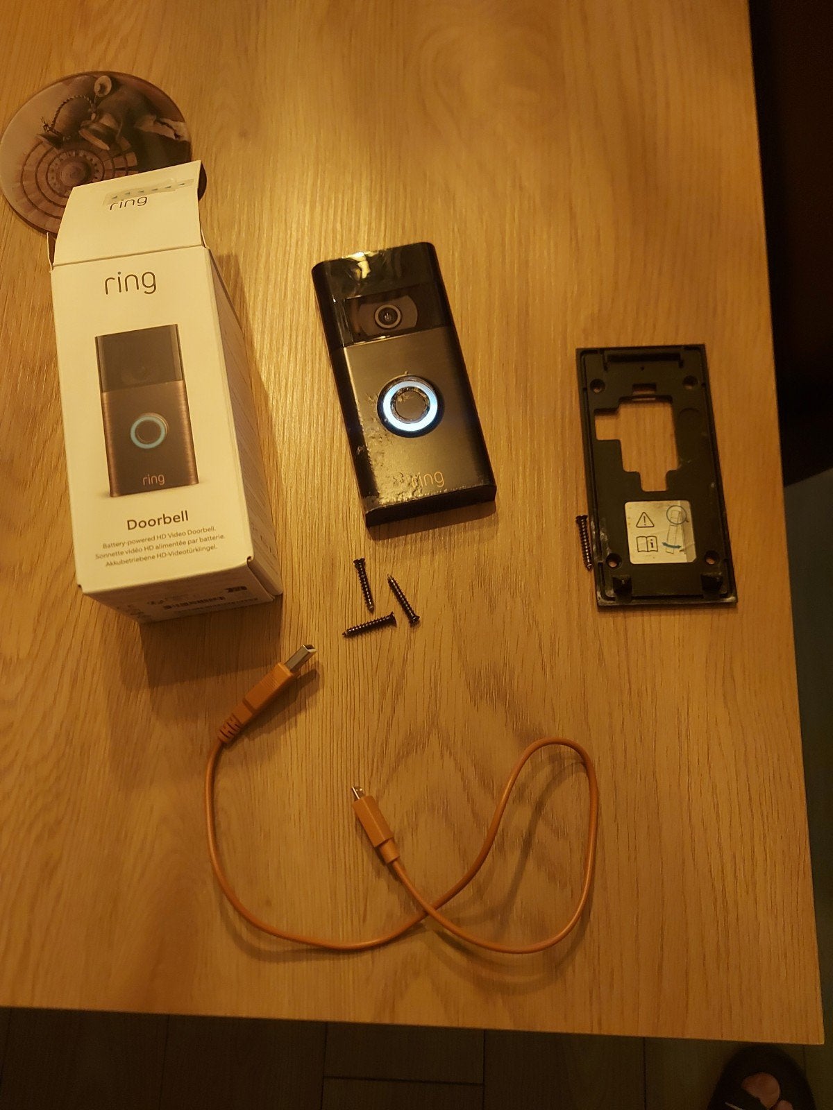 Ring Video Deurbel (2e generatie), Ophalen, Bewegingsdetectiesensor, Zo goed als nieuw, Draadloos