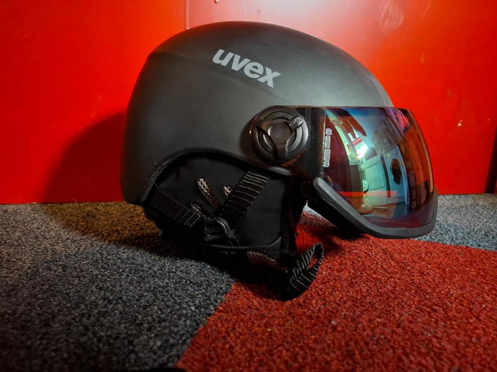 Skihelm met vast vizier hoofdomvang 50 - 56 cm, Sport en Fitness, Skiën en Langlaufen, Zo goed als nieuw, Kleding, Minder dan 100 cm