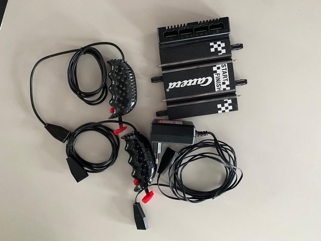 Carrera Racebaan Start/Finish Set met Controllers, Gebruikt, Onderdelen, Carrera, Ophalen of Verzenden