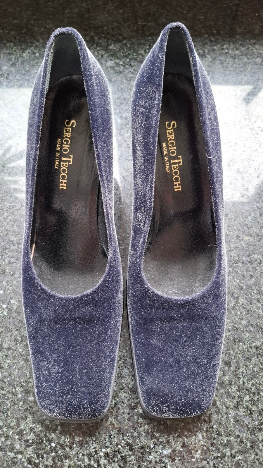 Sergio Tecchi fluwelen pumps - Maat 39.5, Pumps, Blauw, Ophalen of Verzenden, Sergio Tecchi