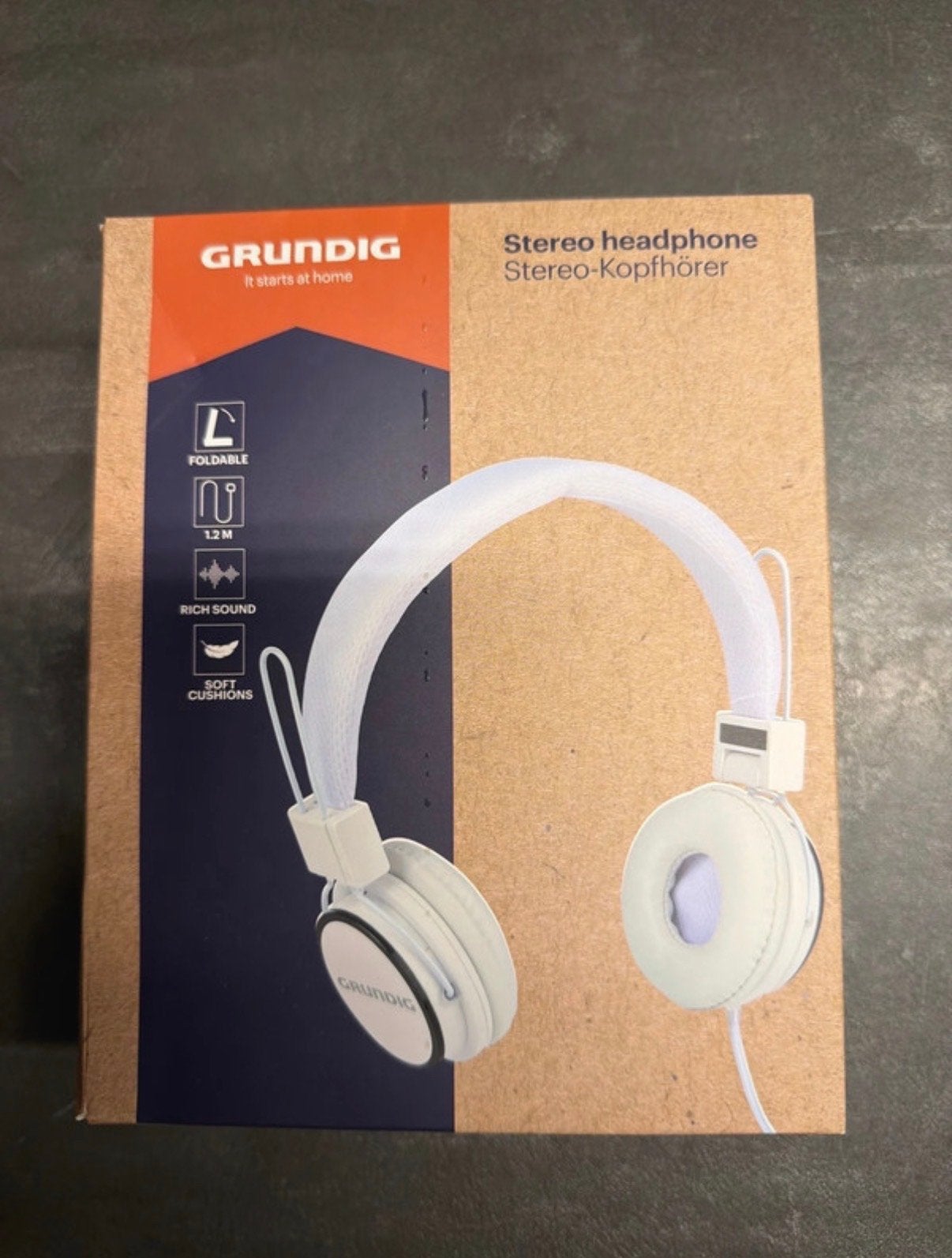 Grundig Stereo Hoofdtelefoon - Wit, Opvouwbaar, Audio, Tv en Foto, Koptelefoons, Overige merken, Nieuw, On-ear, Ophalen of Verzenden